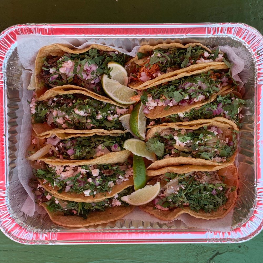 Taco outlet serving platter